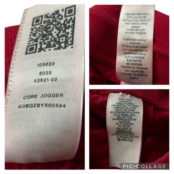 True Religion Pants Mens XXL Red Logo Core Jogger Sweatpant Horseshoe Cuff 28” - Picture 4 of 5